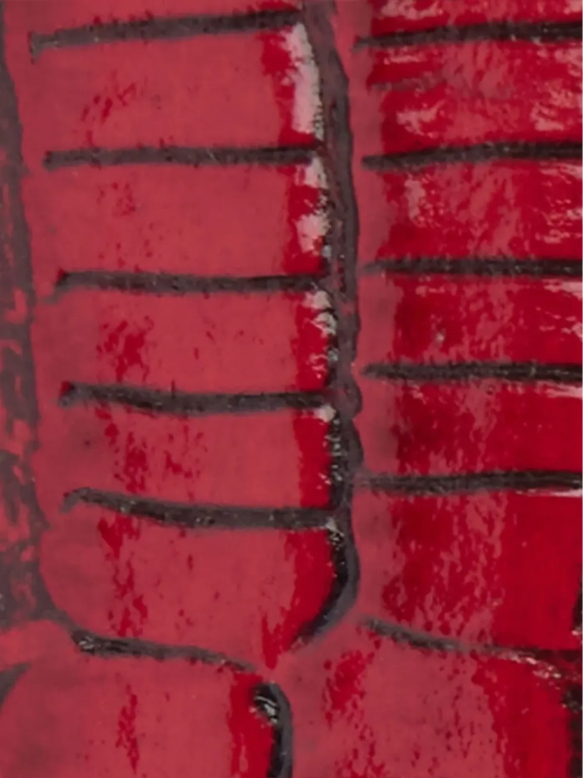 Roberto Cavalli Serpentine leather belt - Red - 画像4
