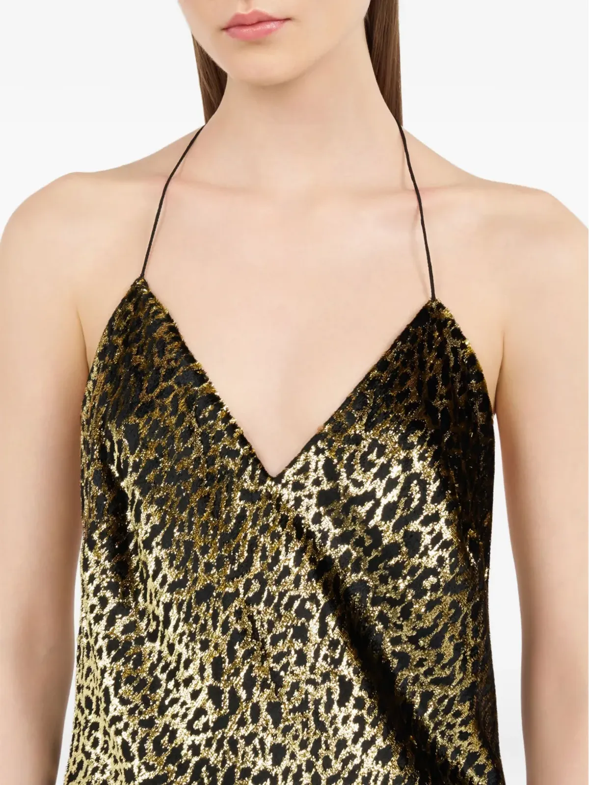Roberto Cavalli レオパード柄レースのスリップドレス - 画像5