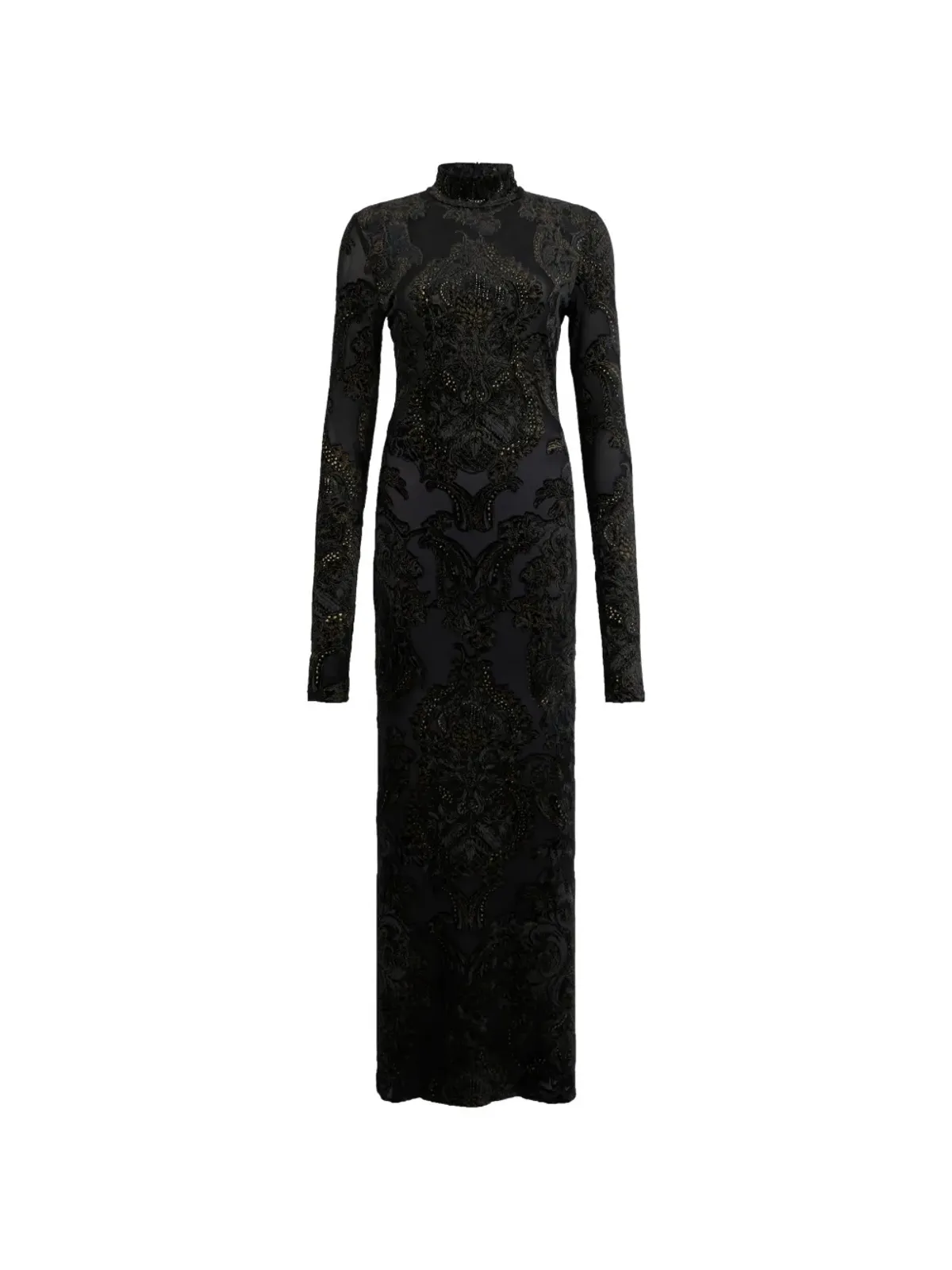 Roberto Cavalli 装飾柄モックネックドレス - 画像1