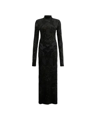 Roberto Cavalli 装飾柄モックネックドレス - サムネイル1