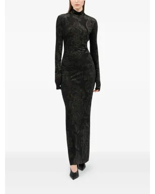 Roberto Cavalli 装飾柄モックネックドレス - サムネイル2