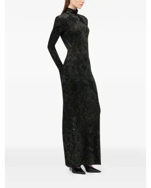 Roberto Cavalli 装飾柄モックネックドレス - サムネイル3