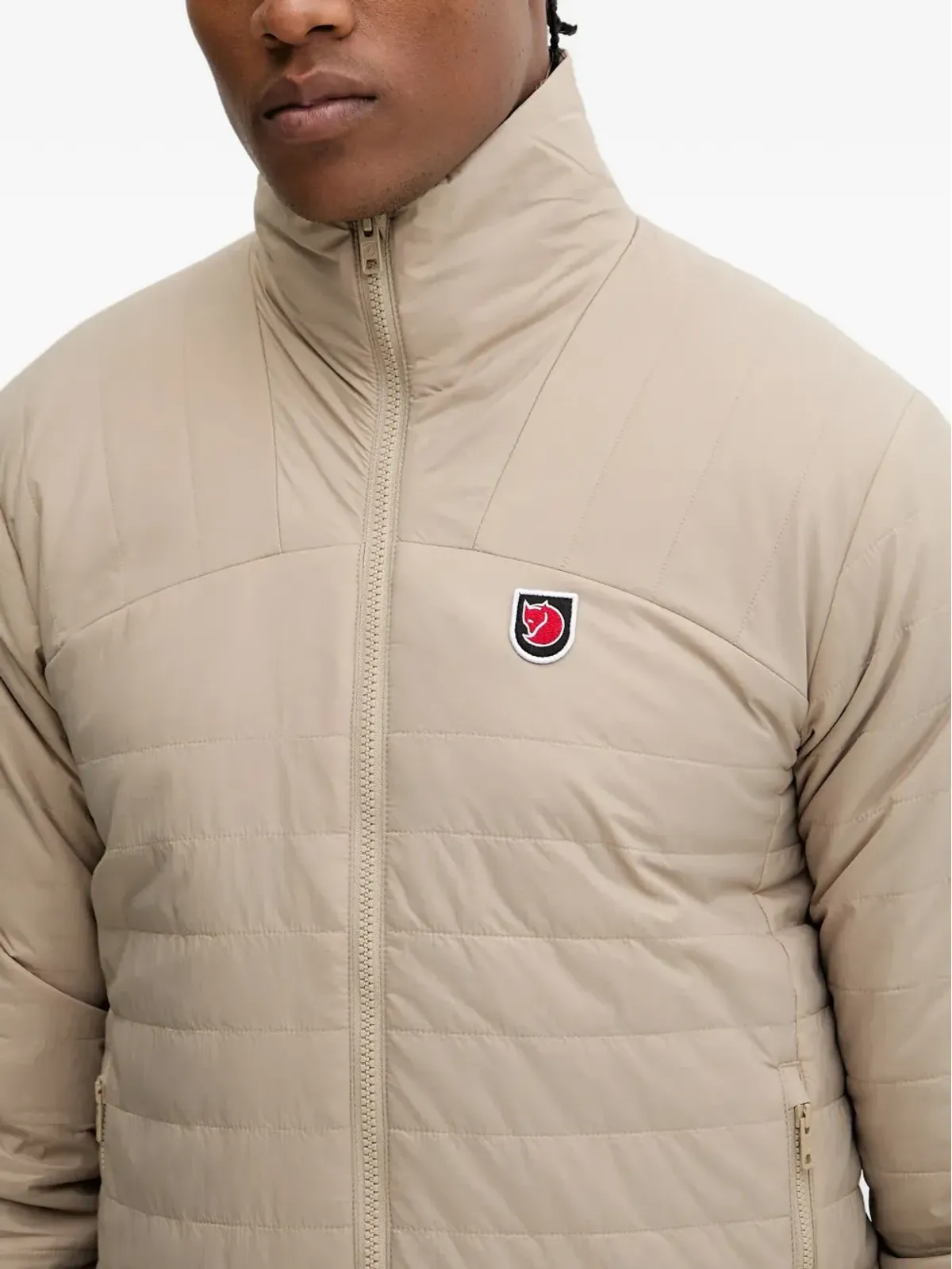 Fjällräven キルティング ロゴパッチ ジャケット - 画像4