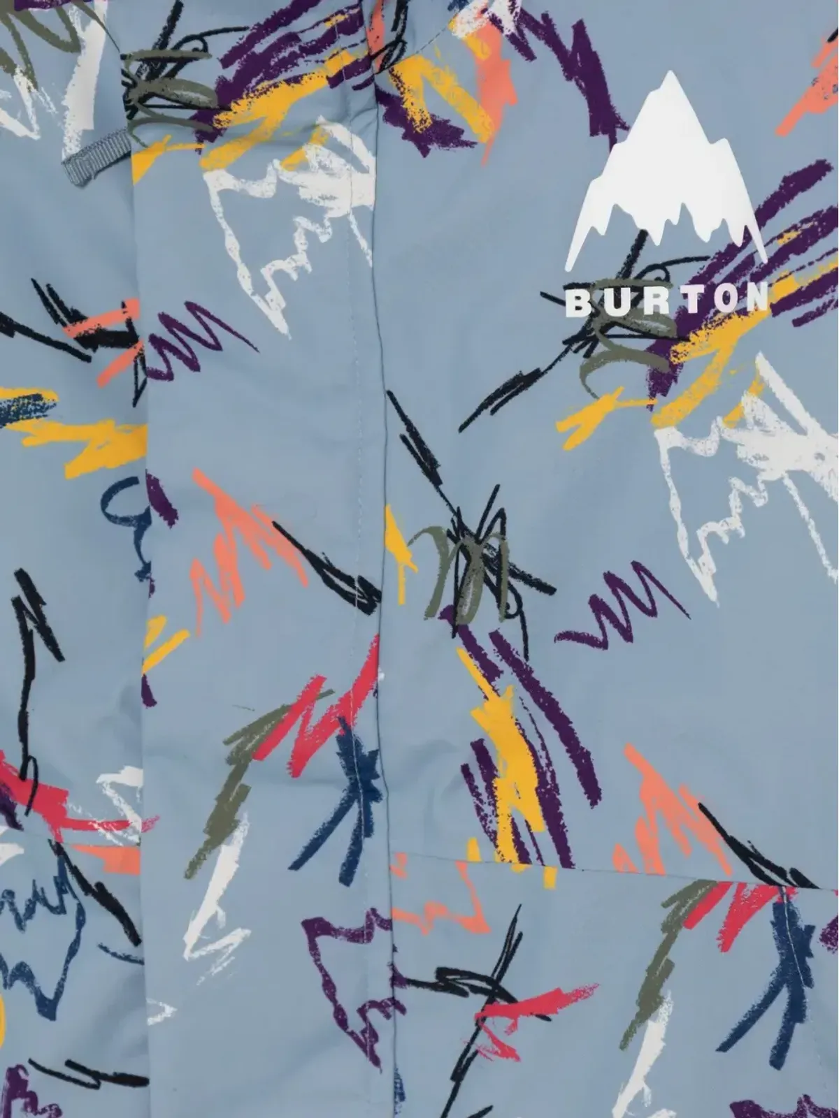Burton プリント柄フード付きジャケット ブルー - 画像3