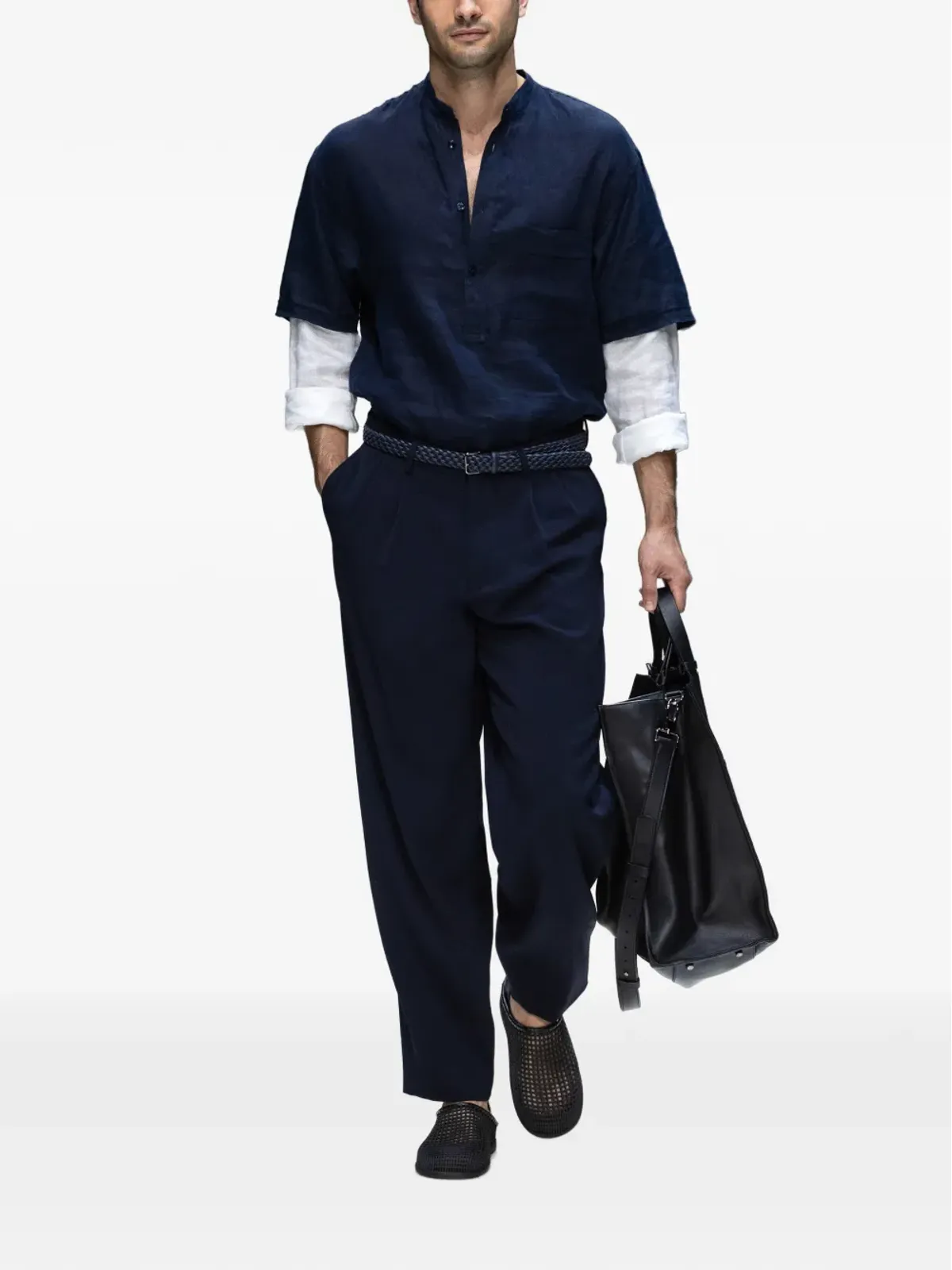 Giorgio Armani バックポケット付きテーラードパンツ - 画像5