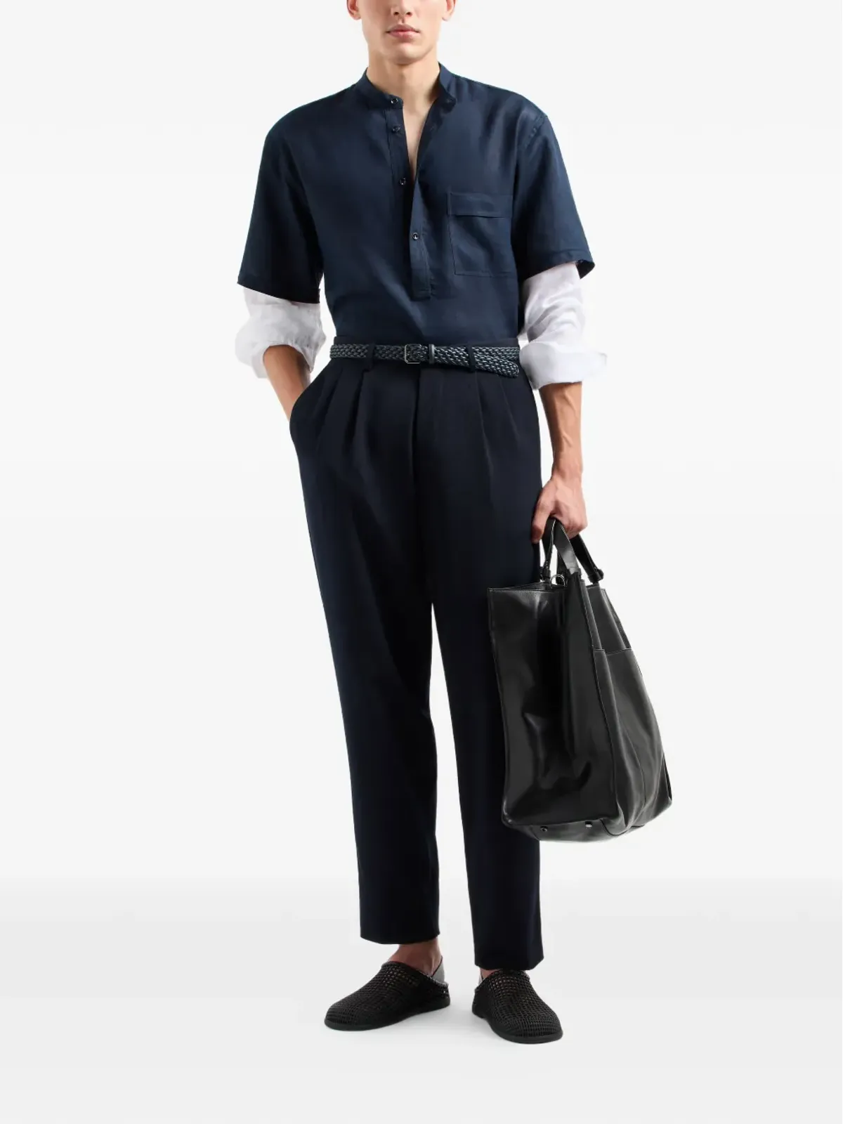 Giorgio Armani バックポケット付きテーラードパンツ - 画像2