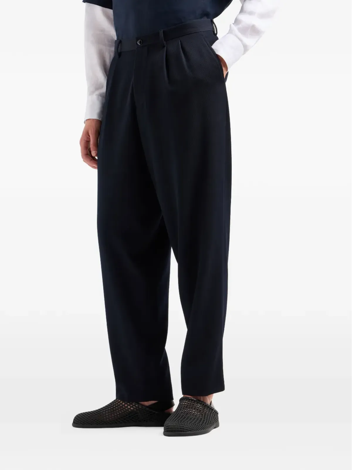 Giorgio Armani バックポケット付きテーラードパンツ - 画像3