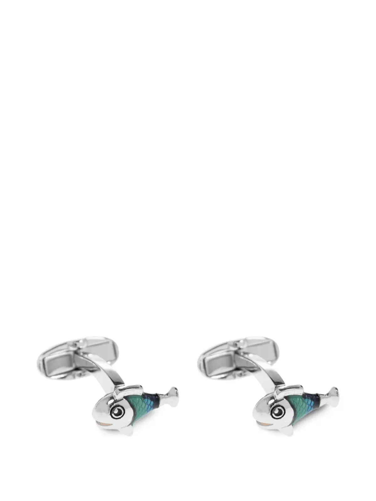 Paul Smith 魚モチーフのカフリンクス - シルバー - 画像1