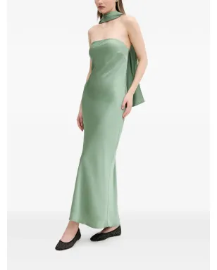 Abercrombie & Fitch スカーフディテール付きストラップレスマキシドレス - グリーン - サムネイル2