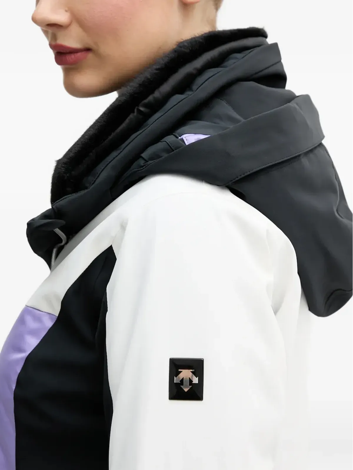 DESCENTE カラー ブロック フード付き スキージャケット - 画像5