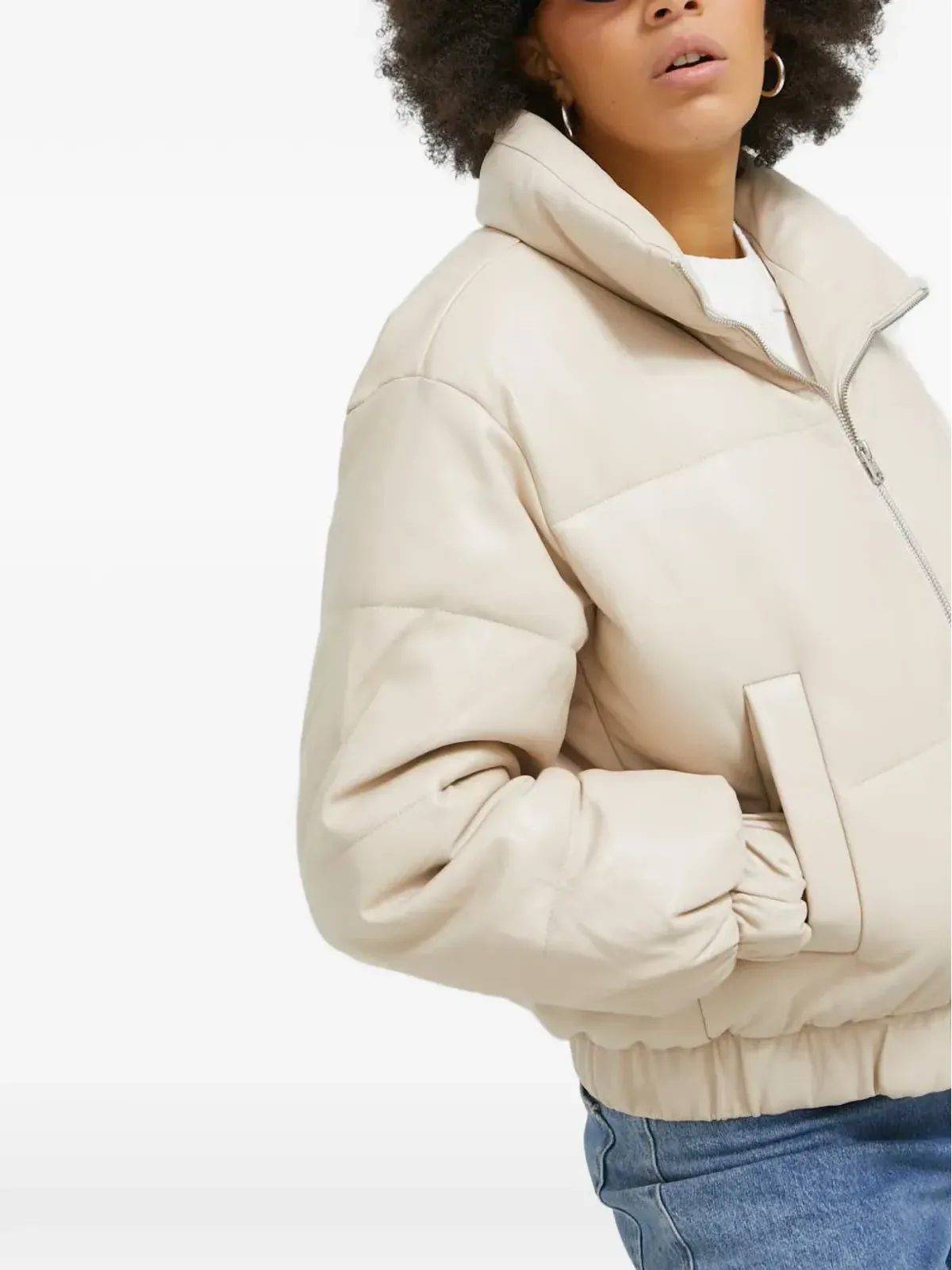Abercrombie & Fitch ジップ付きパッド入りダウンジャケット - 画像3