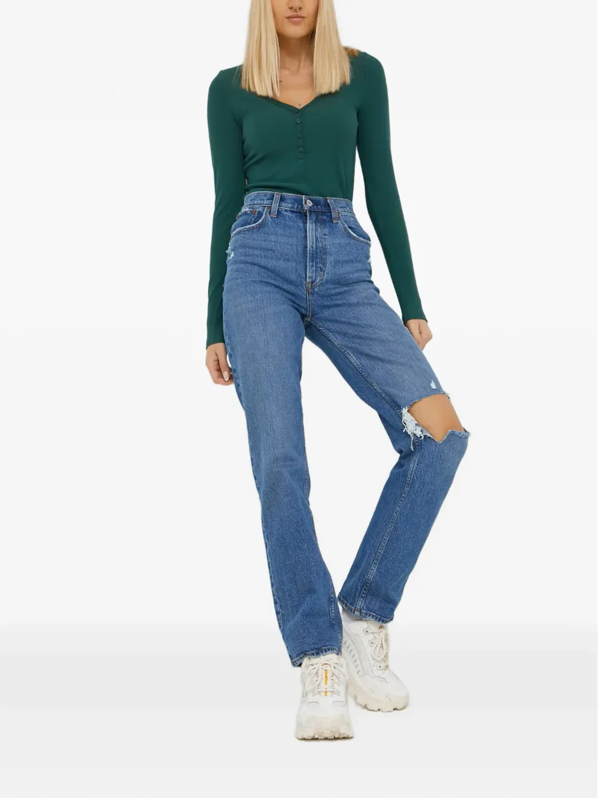 Abercrombie & Fitch ストレートフィットジーンズ - 画像1