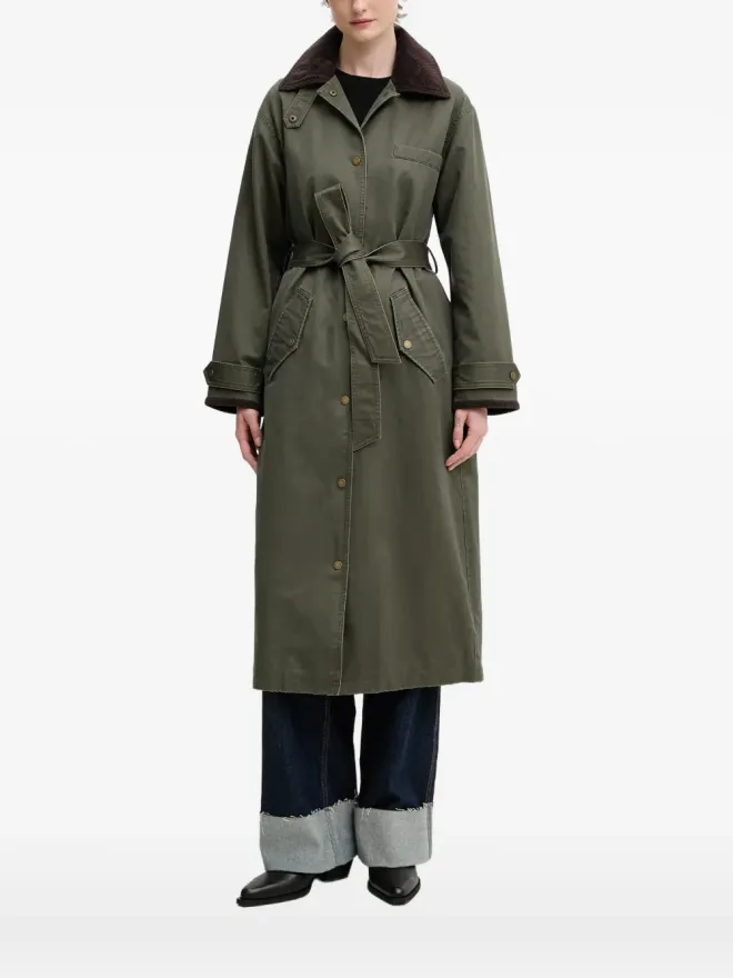 Abercrombie & Fitch Abercrombie & Fitch コーデュロイ衿付きコート - グリーンの商品画像