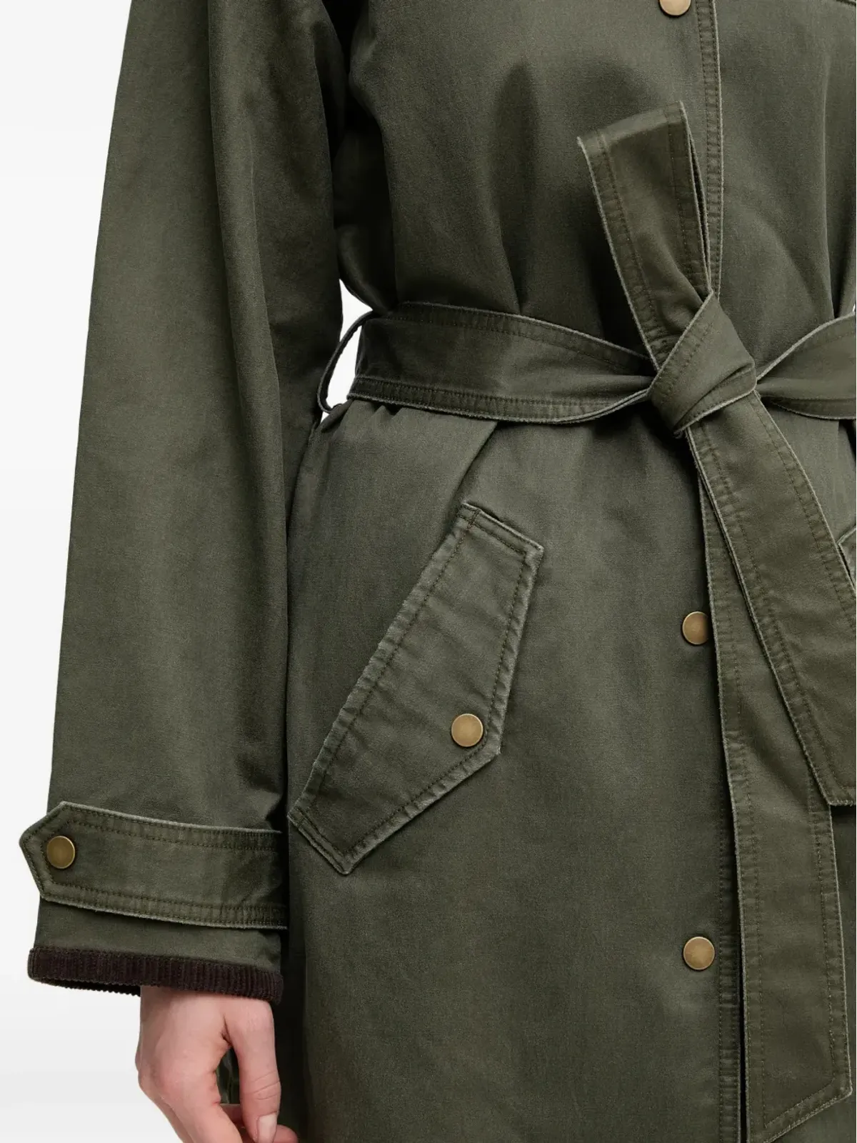 Abercrombie & Fitch コーデュロイ衿付きコート - グリーン - 画像5