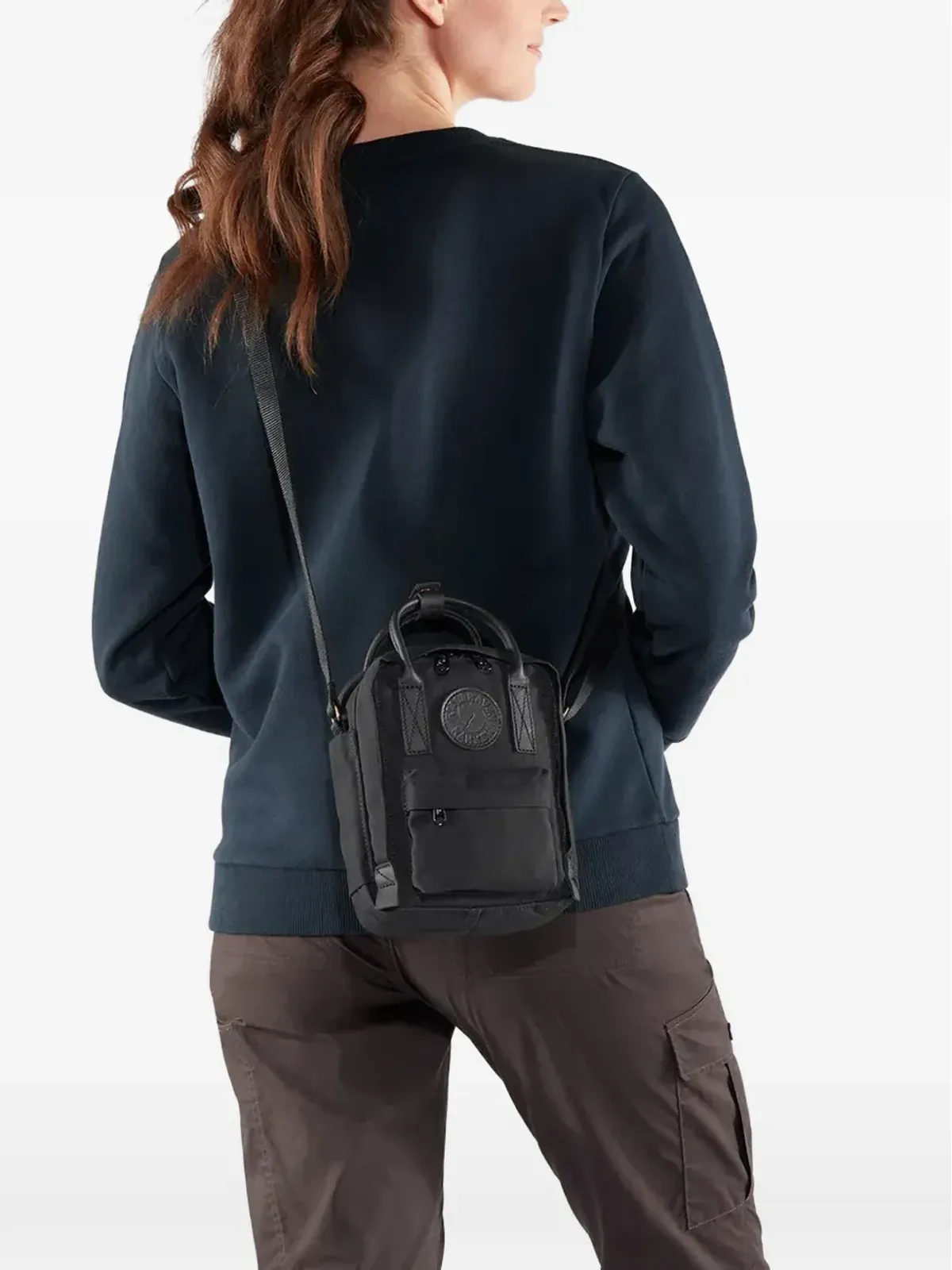 Fjällräven トップハンドル ロゴパッチ クロスボディバッグ - ブラック - 画像3