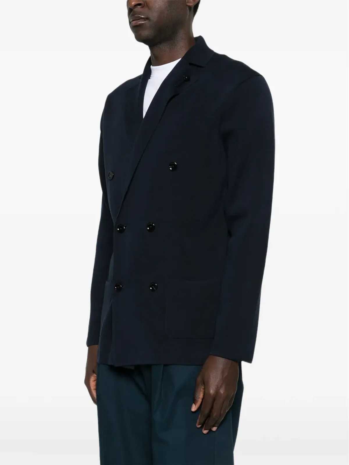 Lardini ダブルブレスト ポケット付き カーディガン - 画像3