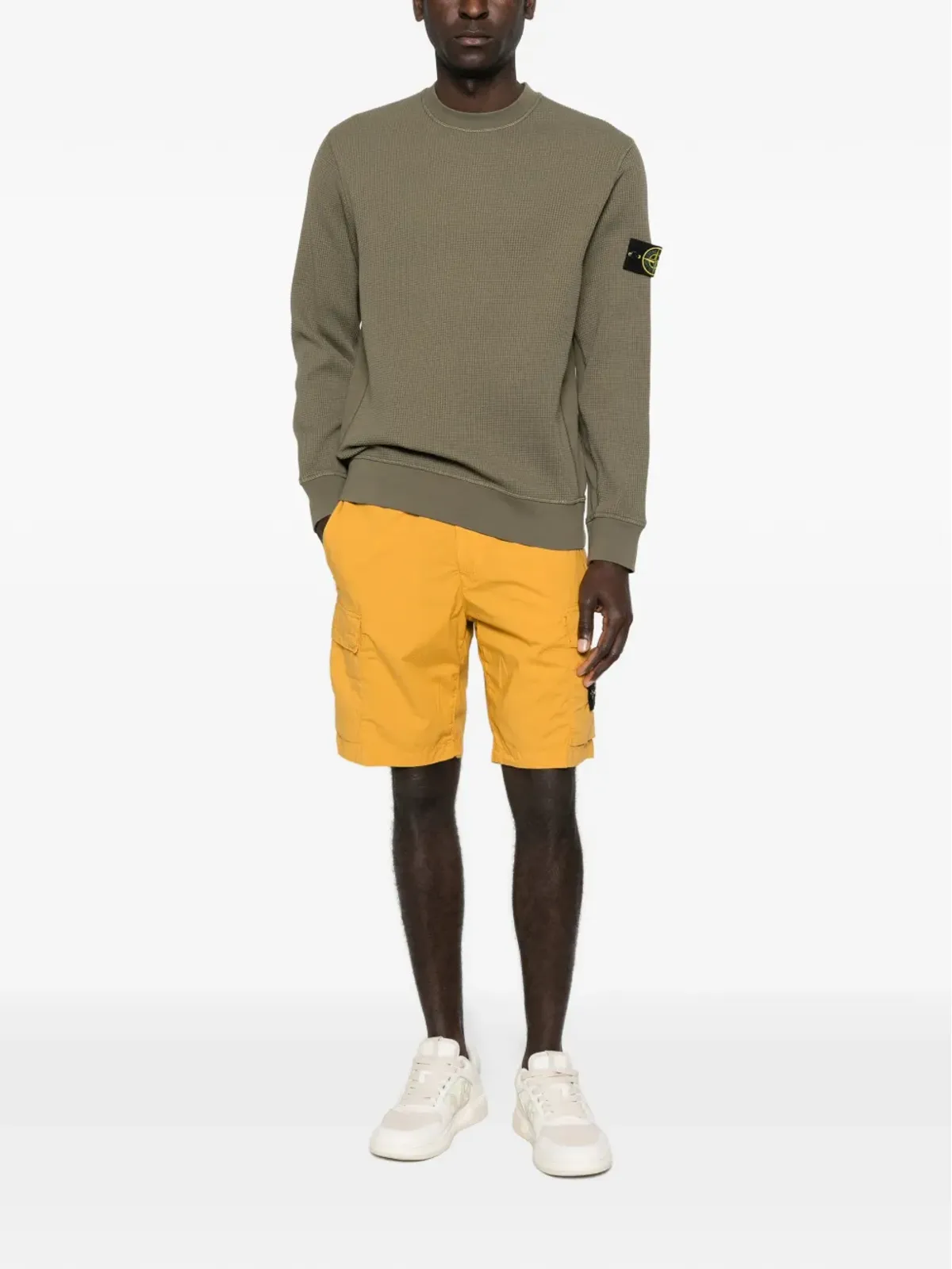 Stone Island ワッフルニットパッチ付きスウェットシャツ - 画像2