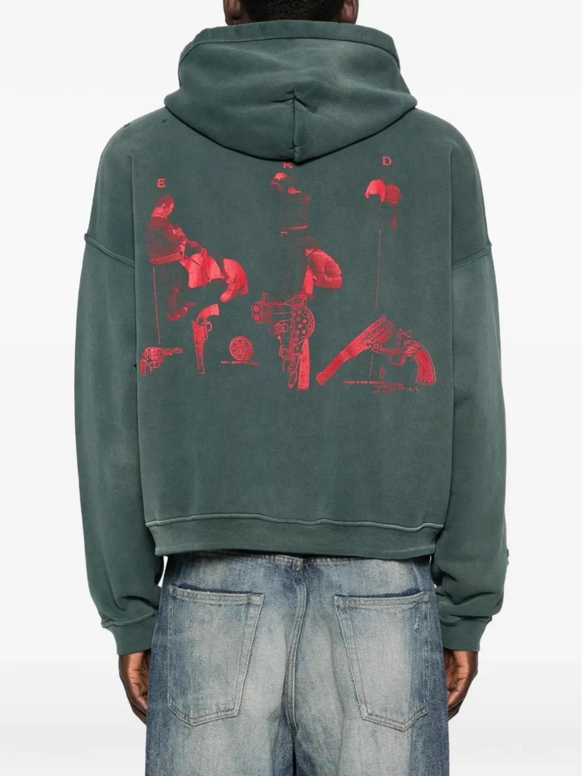 Enfants Riches Déprimés ダメージ加工グラフィックフーディ - 画像4