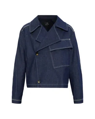 PS Paul Smith ボタン付きコットンジャケット - ブルー - サムネイル1