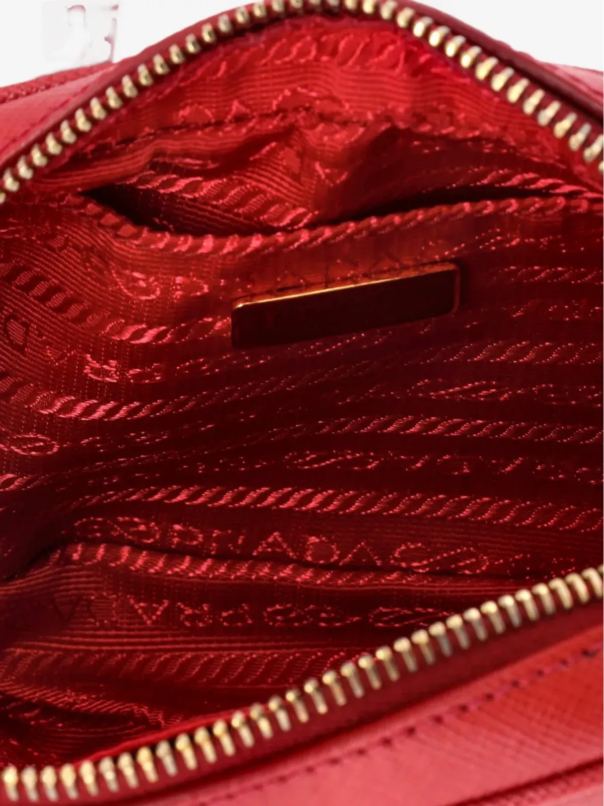 Prada Pre-Owned ジップ付き サフィアノレザー クロスボディバッグ - レッド - 画像5