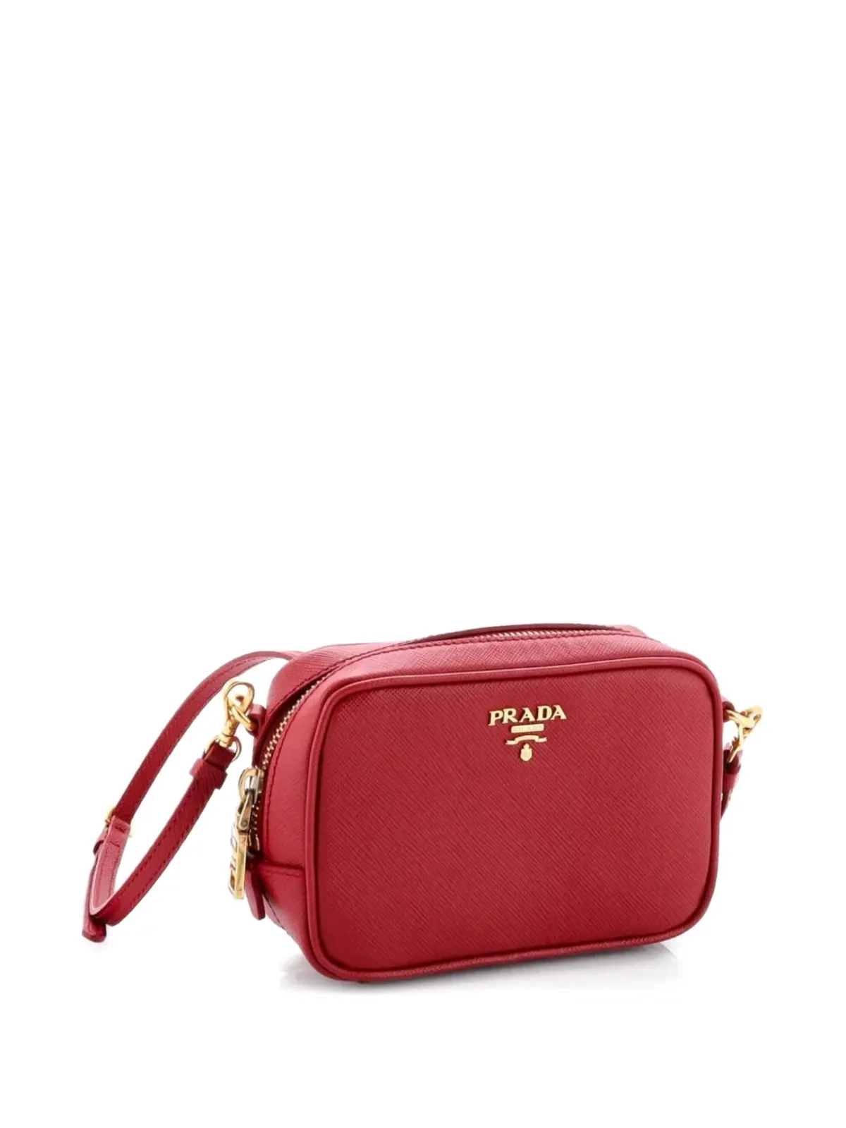 Prada Pre-Owned ジップ付き サフィアノレザー クロスボディバッグ - レッド - 画像3