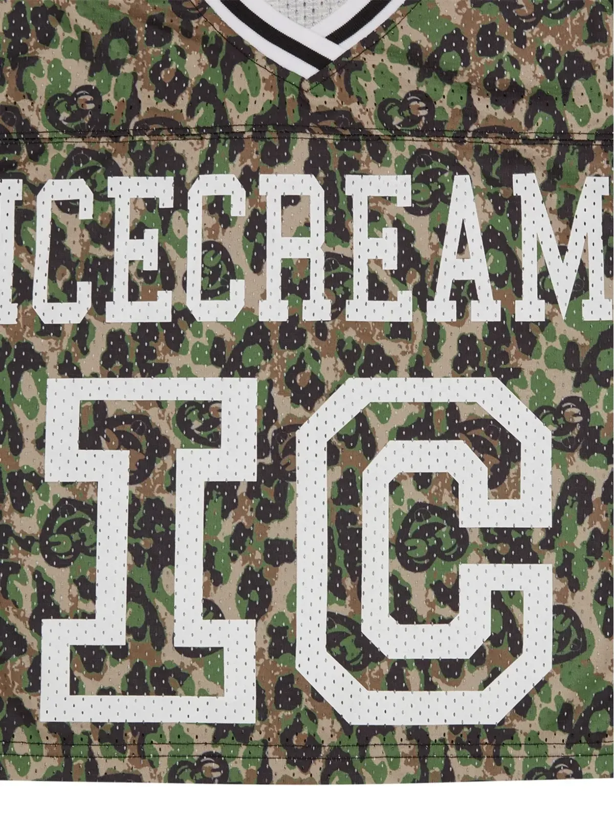 ICECREAM カモフラージュ Vネック Tシャツ - 画像3