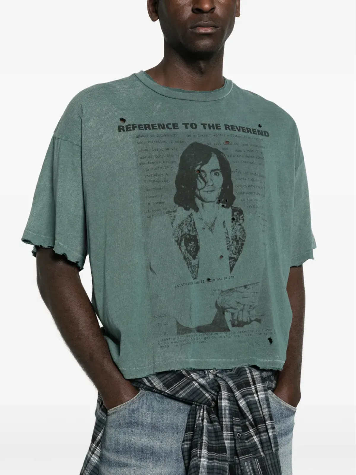 Enfants Riches Déprimés ダメージ加工グラフィックTシャツ - 画像5