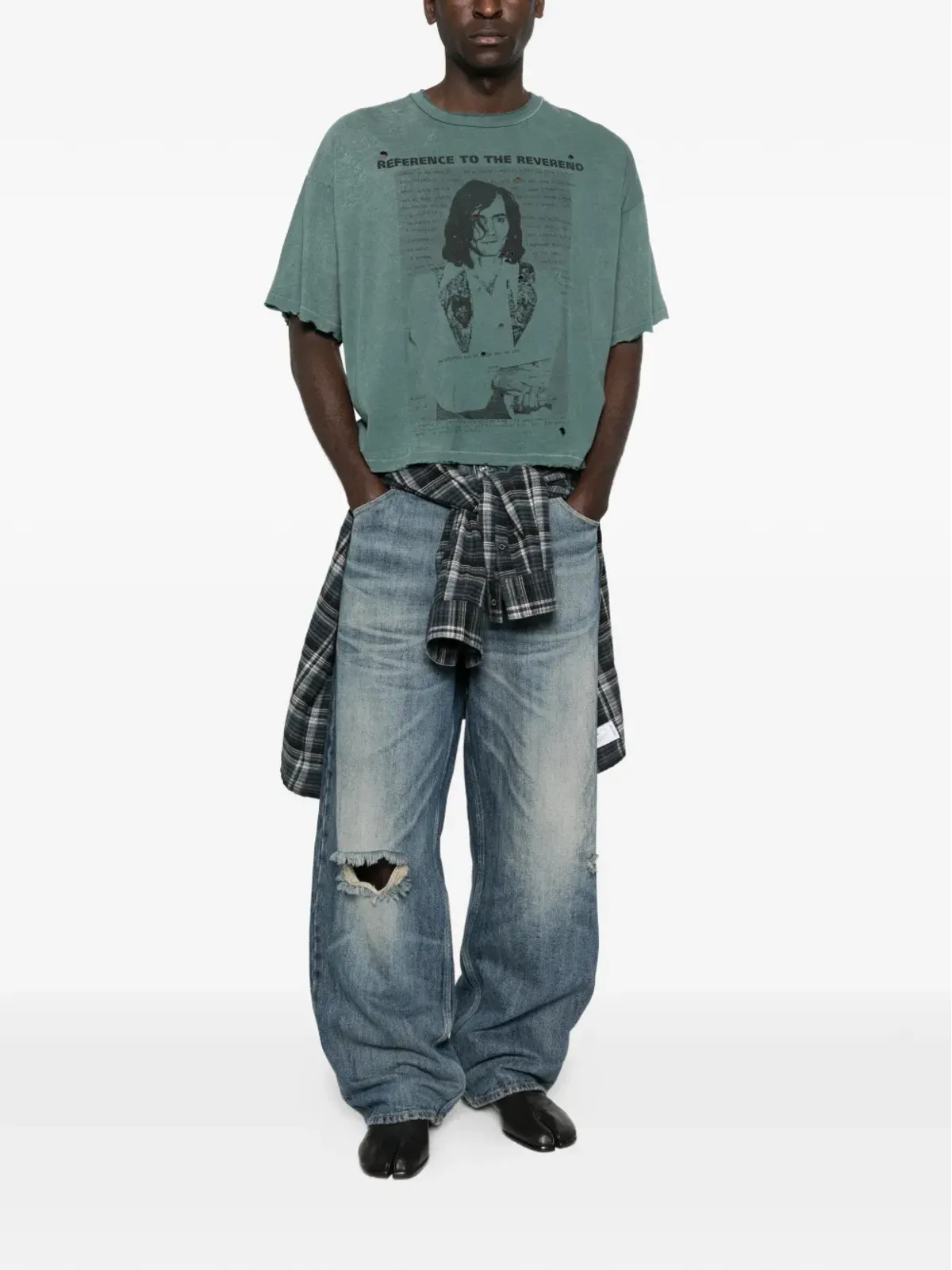 Enfants Riches Déprimés ダメージ加工グラフィックTシャツ - 画像2
