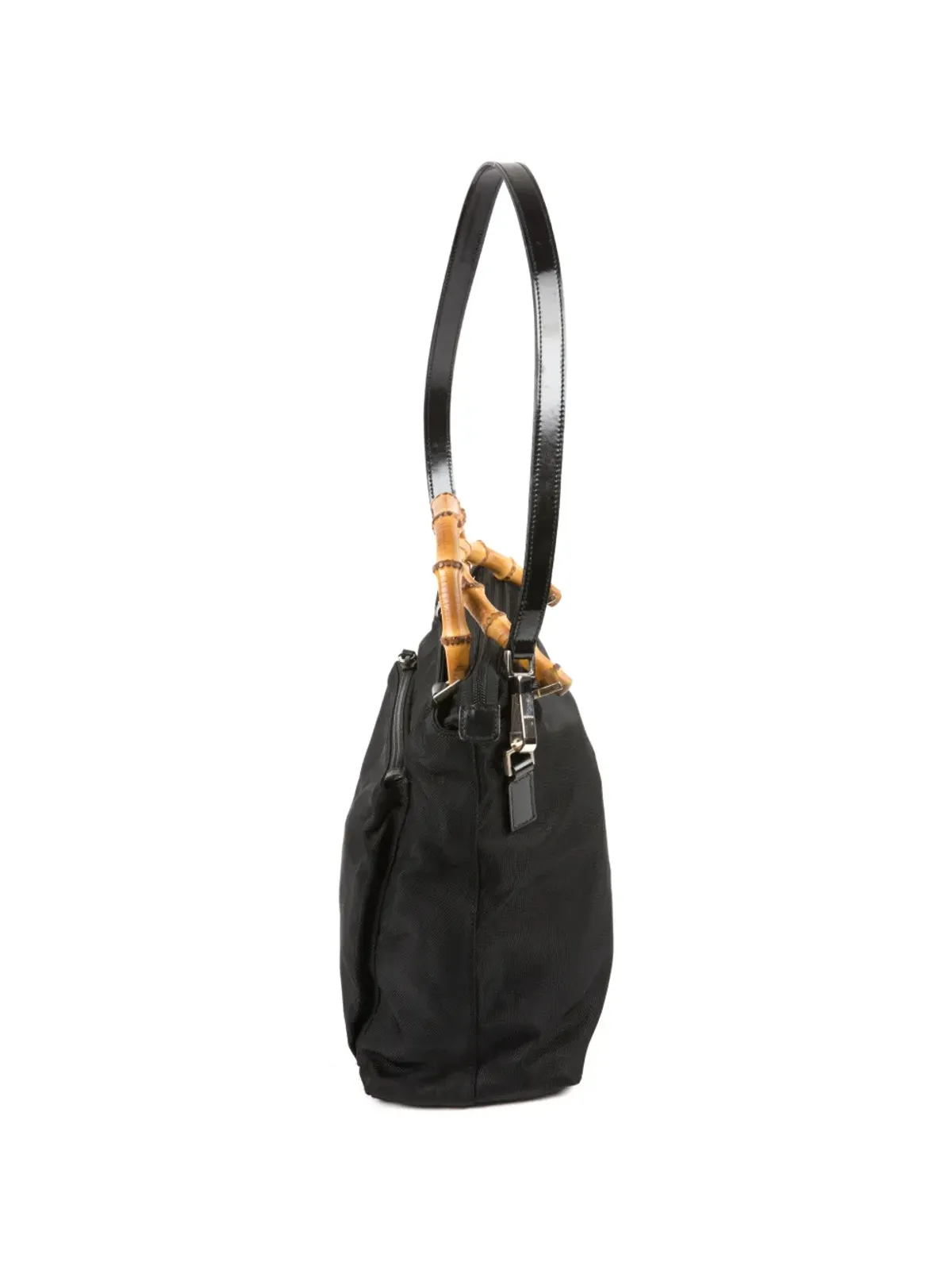 Gucci Pre-Owned 2000s バンブーハンドル ショルダーバッグ ブラック - 画像3