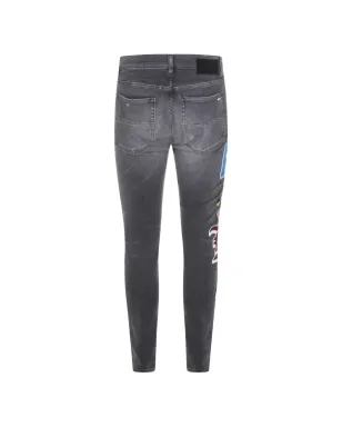 AMIRI リップドパッチスキニージーンズ - サムネイル2