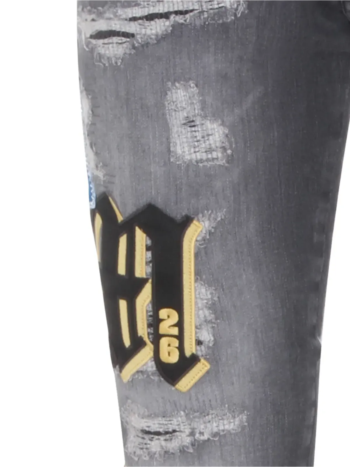 AMIRI リップドパッチスキニージーンズ - 画像3