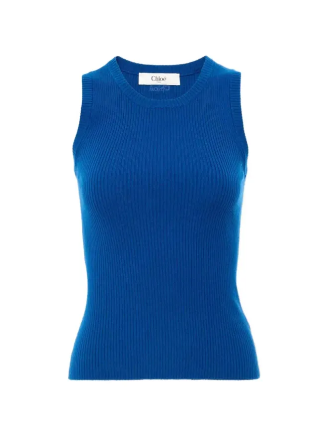 Chloe Chloé リブ編みノースリーブタンクトップの商品画像