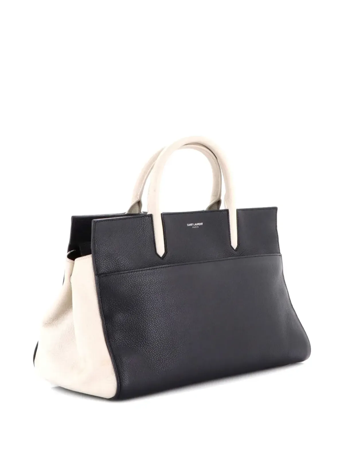 Saint Laurent Pre-Owned リヴ・ゴーシュ カバス レザー スモール トートバッグ - 画像3