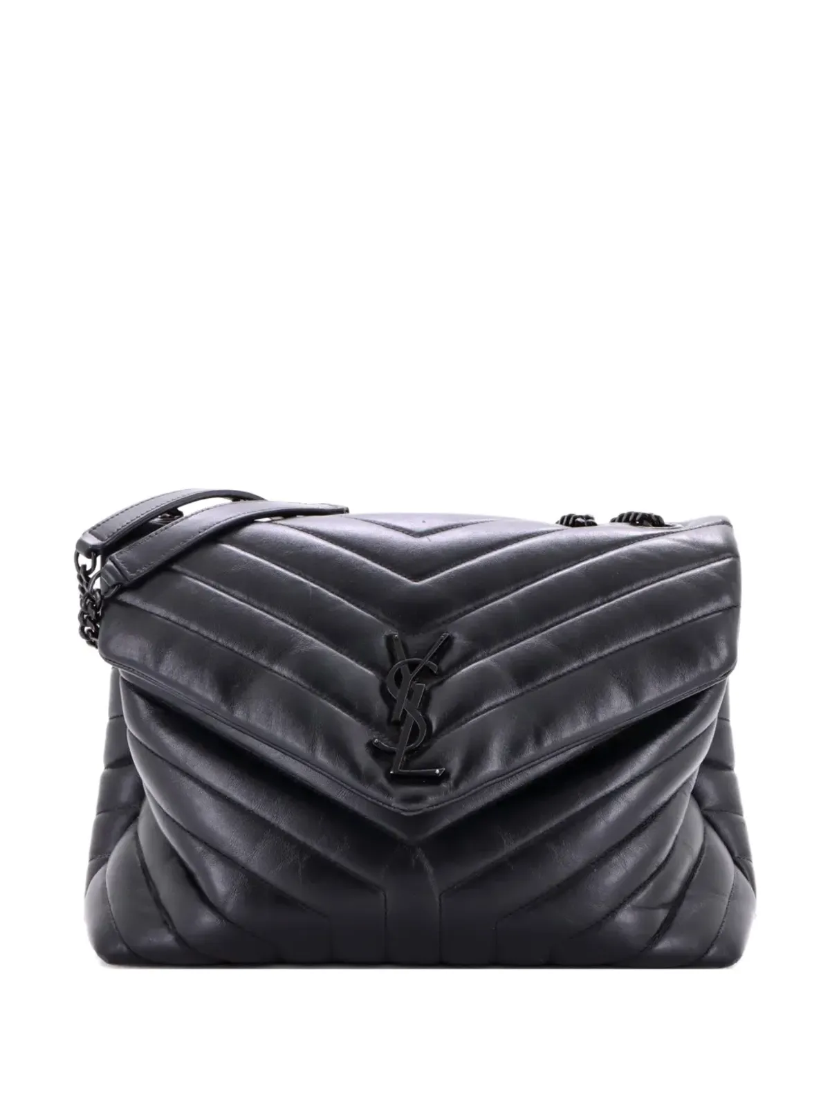Saint Laurent Pre-Owned ルルー マテレッセ シェブロン レザー ミディアム ショルダーバッグ - 画像1