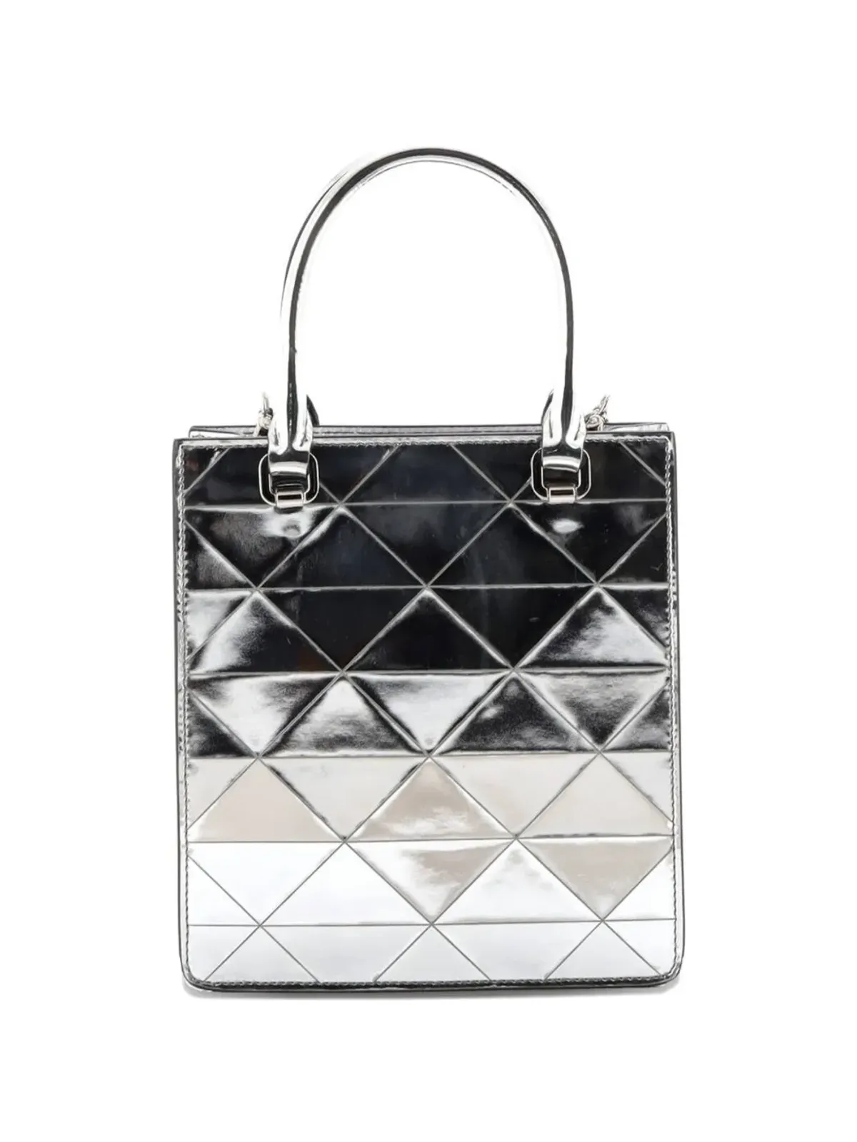 Prada Pre-Owned トライアングル スパッザロート レザー トートバッグ - 画像2