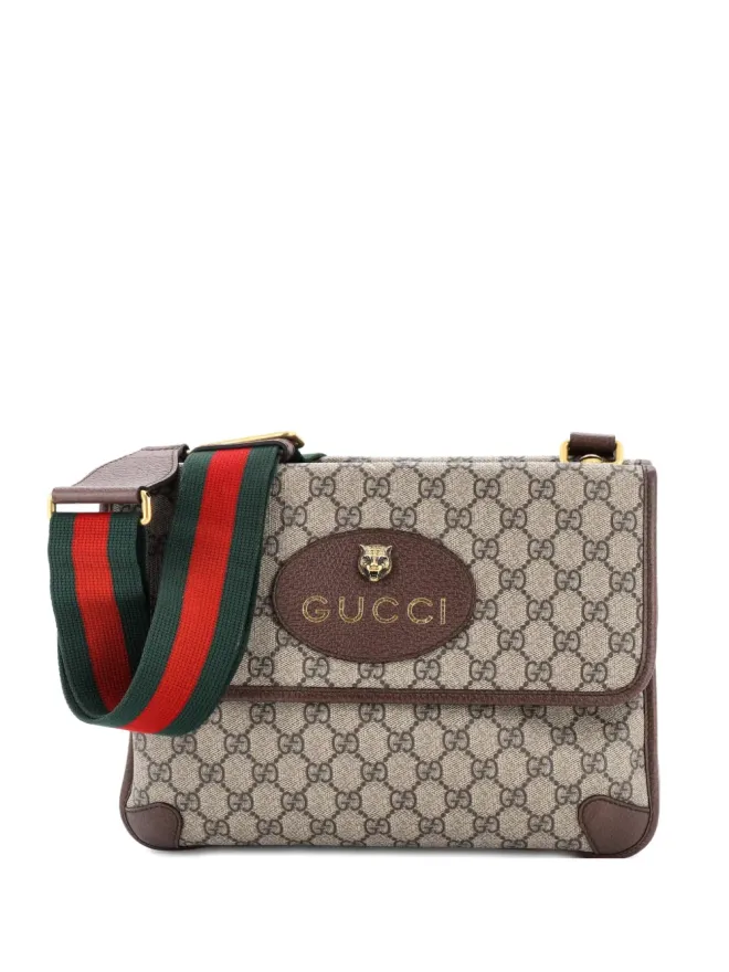 Gucci Pre-Owned Gucci Pre-Owned Neo Vintage Flap Messenger GG Coated Canvas Crossbody Bag - Brownの商品画像