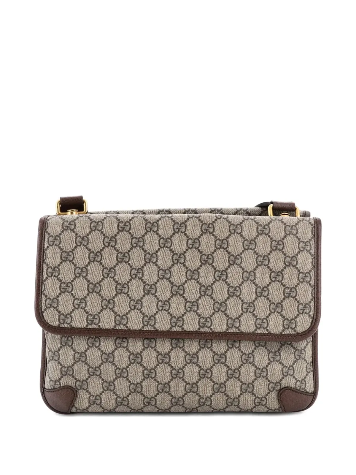 Gucci Pre-Owned Neo Vintage Flap Messenger GG Coated Canvas Crossbody Bag - Brown - 画像2