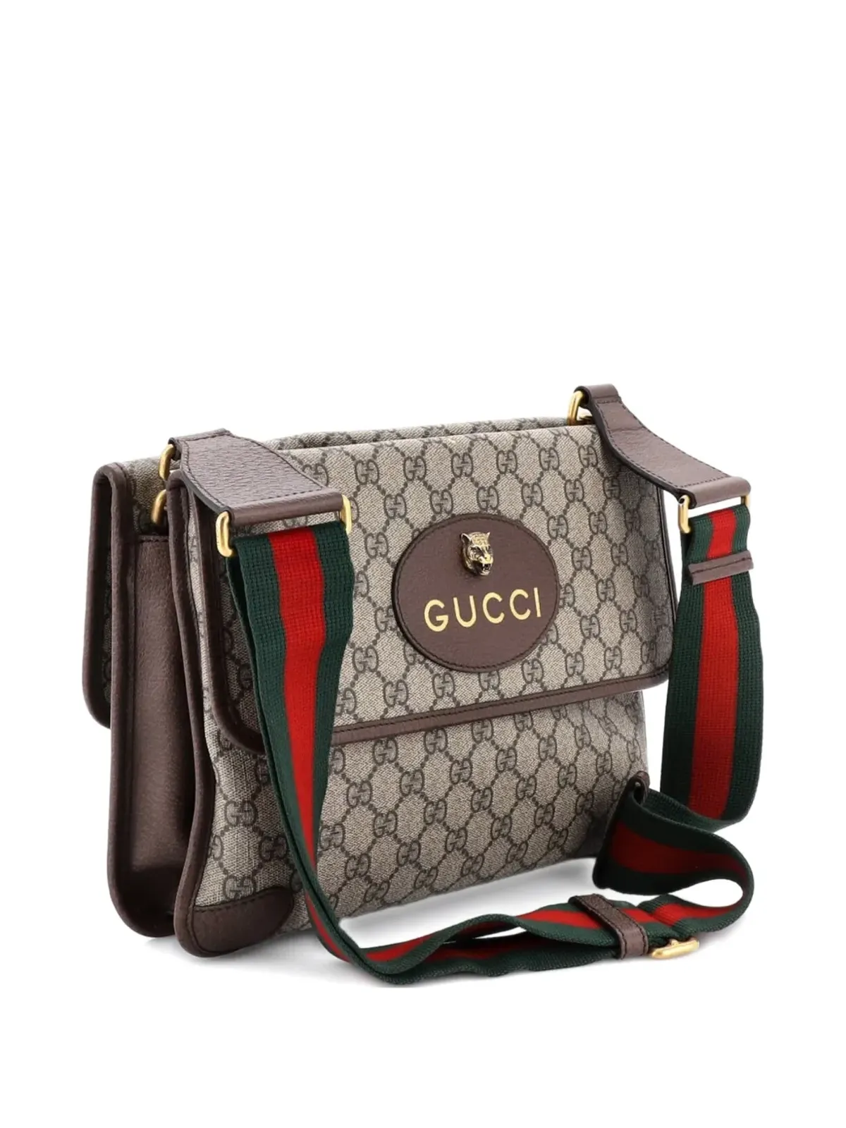 Gucci Pre-Owned Neo Vintage Flap Messenger GG Coated Canvas Crossbody Bag - Brown - 画像3