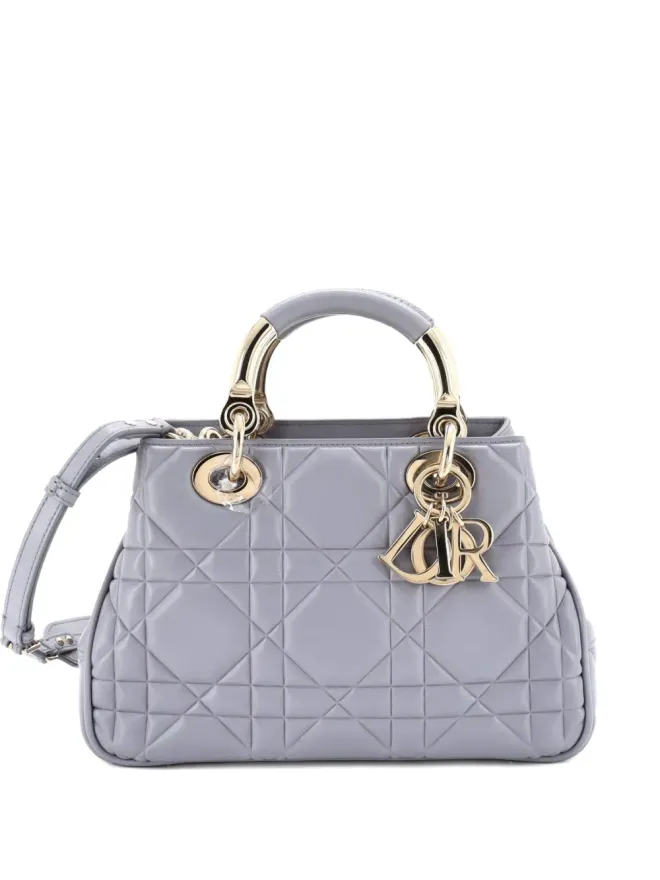 Christian Dior Pre-Owned Christian Dior Pre-Owned レディ95.22 バッグ キャナージ エンボスレザー ショルダーバッグ グレーの商品画像