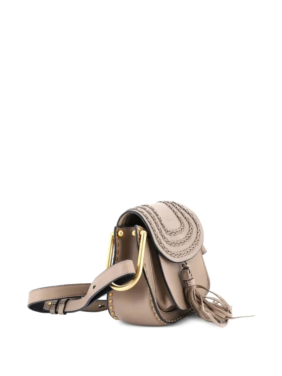 Chloé Pre-Owned ハドソン ハンドバッグ ウィップステッチ レザー ミニ クロスボディバッグ - 画像3