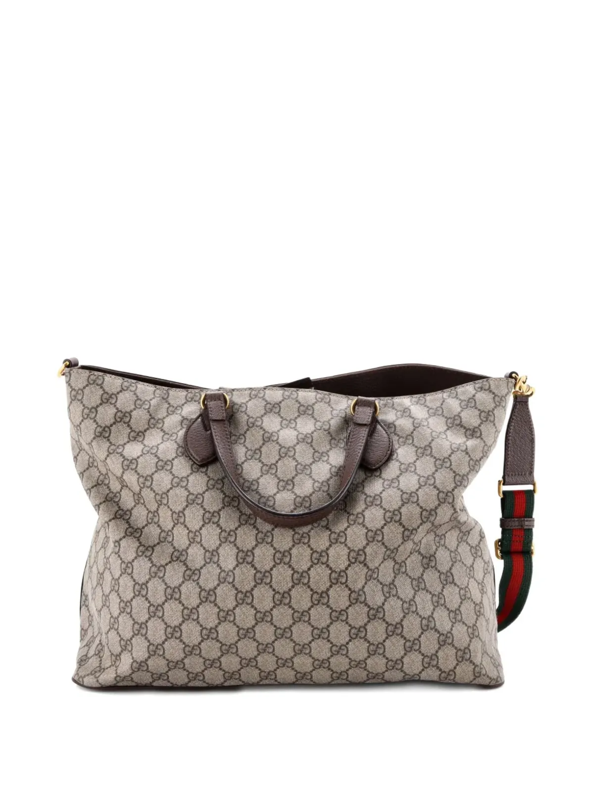 Gucci ビンテージ Courrier Convertible Soft Open GG コーテッドキャンバス アップリケ付き トートバッグ - 画像2