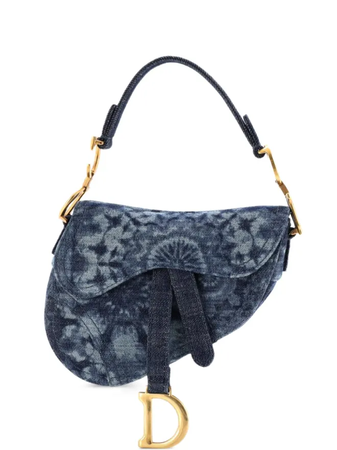 Christian Dior Pre-Owned Christian Dior Pre-Owned サドルハンドバッグ タイダイ柄 デニム ミニショルダーバッグ - ブルーの商品画像