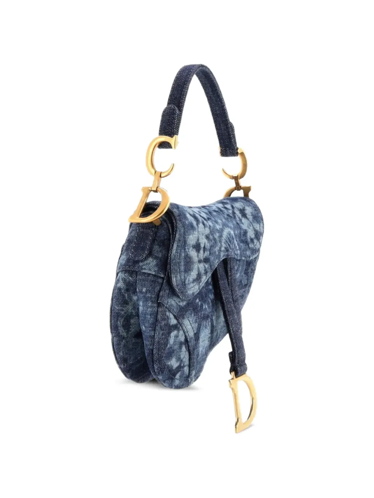 Christian Dior Pre-Owned サドルハンドバッグ タイダイ柄 デニム ミニショルダーバッグ - ブルー - 画像3
