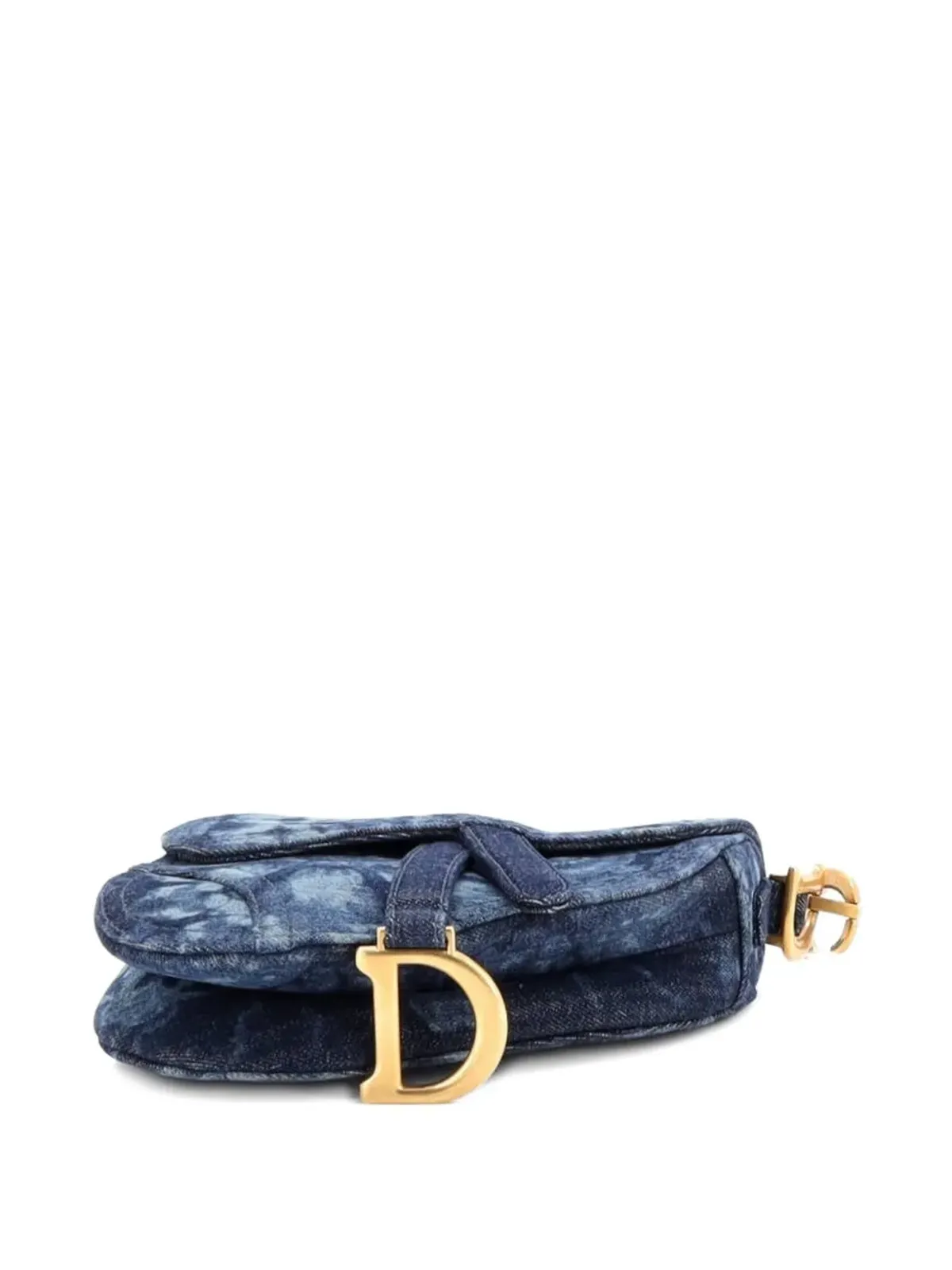 Christian Dior Pre-Owned サドルハンドバッグ タイダイ柄 デニム ミニショルダーバッグ - ブルー - 画像4
