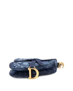 Christian Dior Pre-Owned サドルハンドバッグ タイダイ柄 デニム ミニショルダーバッグ - ブルー - サムネイル4