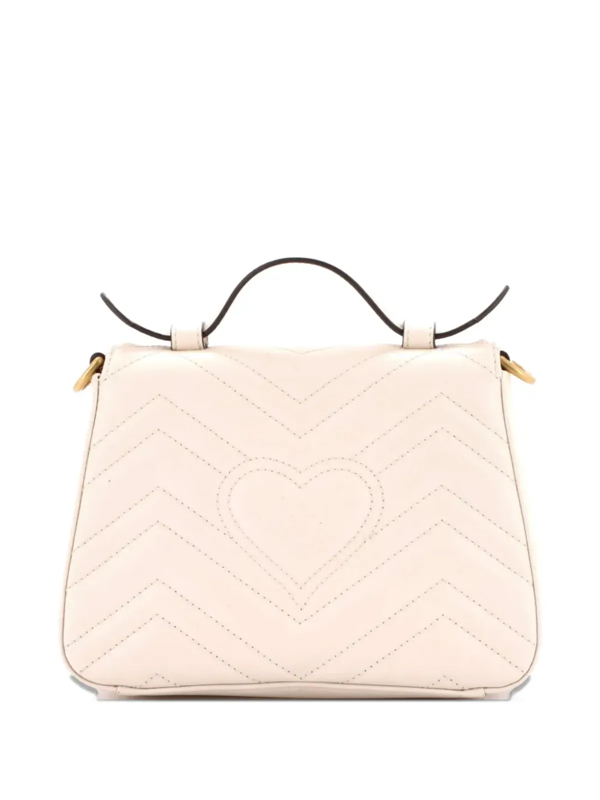 Gucci Pre-Owned GG Marmont トップハンドル フラップバッグ マテラッセ レザー ミニサッチェル - 画像2