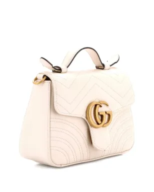 Gucci Pre-Owned GG Marmont トップハンドル フラップバッグ マテラッセ レザー ミニサッチェル - サムネイル3