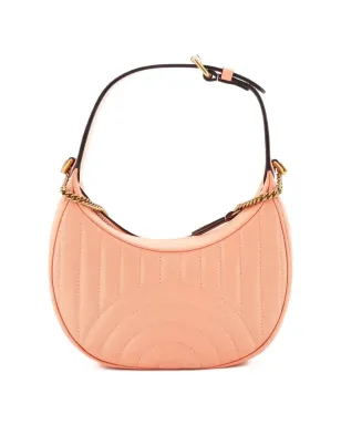 Gucci Pre-Owned GG Marmont 半月型マテラッセ レザー ホーボーバッグ ピンク - サムネイル2
