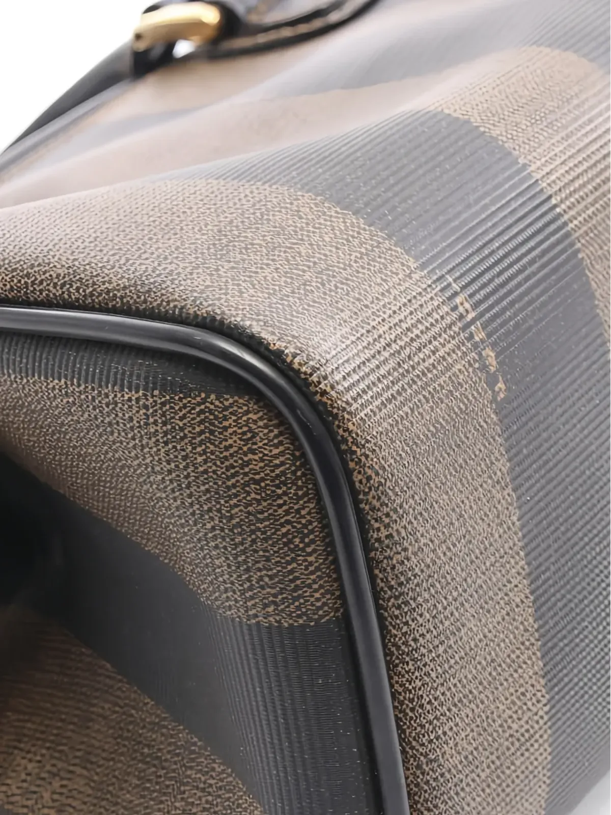 Fendi Pre-Owned ペカン ボストンストライプ トートバッグ - 画像4