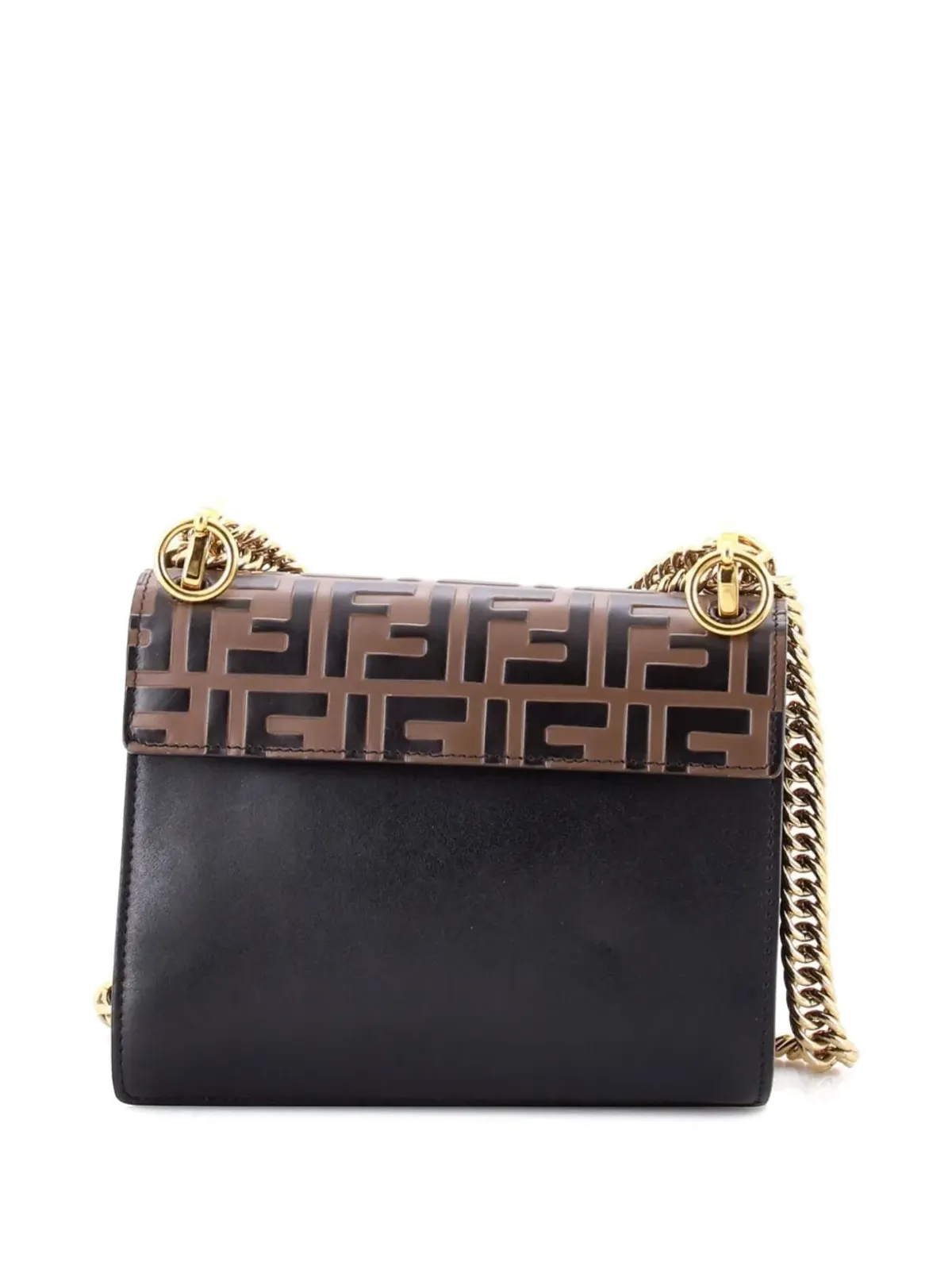 Fendi Pre-Owned Kan I Bag Zucca エンボスレザー ショルダーバッグ ブラウン - 画像2
